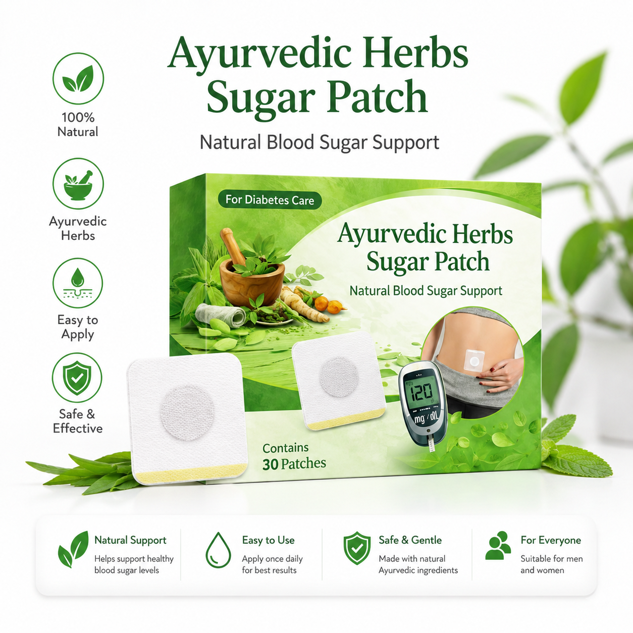 HerbPatch™ – Ayurvedic Herbs Sugar Patch