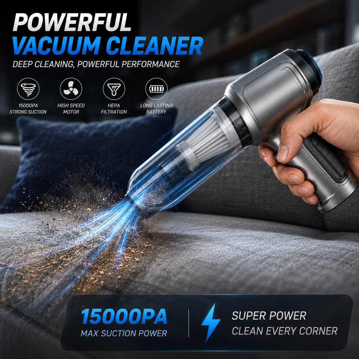 Wireless Powerful Car Vacuum Cleaner