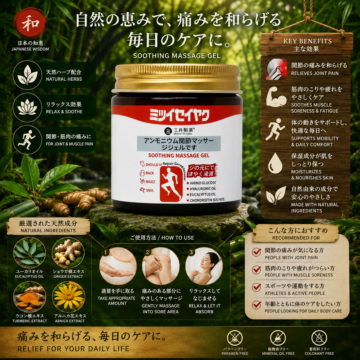 Japanese Instant Pain Relief Soothing Massage Gel