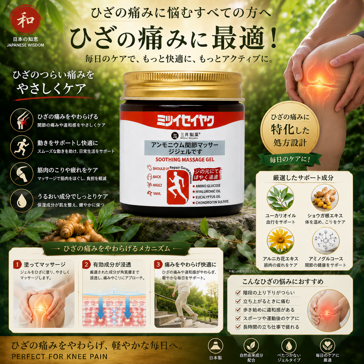 Japanese Instant Pain Relief Soothing Massage Gel